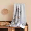 Silk Satin Double Buckle Shawl Scarf Hand Rolled Edge Chinese Style Gift Women