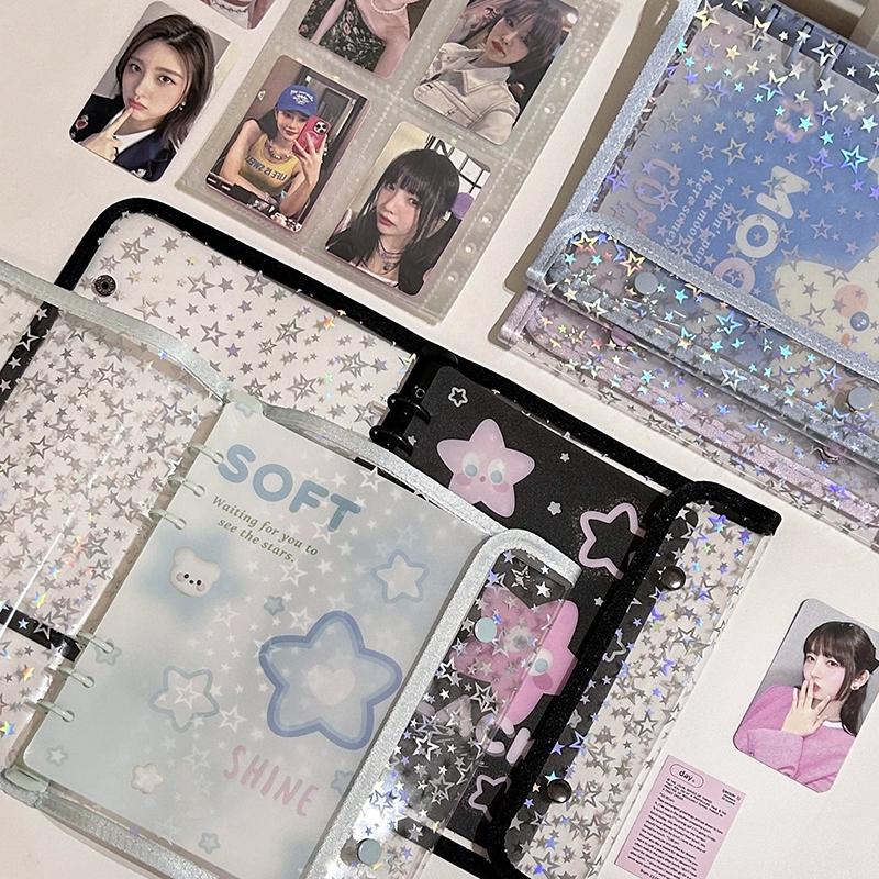 A5 Binder Photocard Albums Kpop Photocard Holder Album for Idol Cards Collect Book Binding Button Lock Photocard Binders