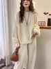 Women's Heavyweight Wool Round Neck Sweater, Autumn/Winter Korean Style, Twisted Cable Knit, Long Sleeve, Warm Cashmere Base Layer