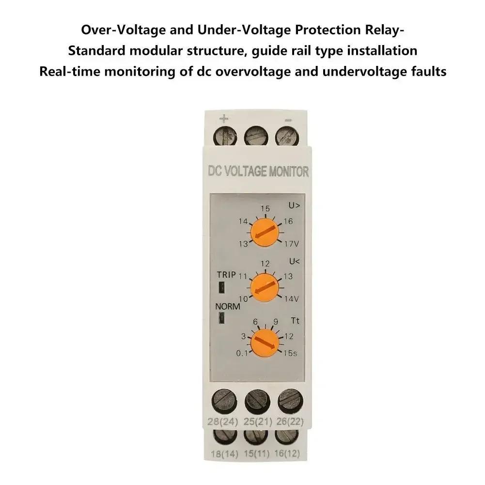 Overvoltage And Undervoltage Protector DC12V 24V 36V 48V For DVRD Surge/undervoltage Protection Relay Voltage Protection