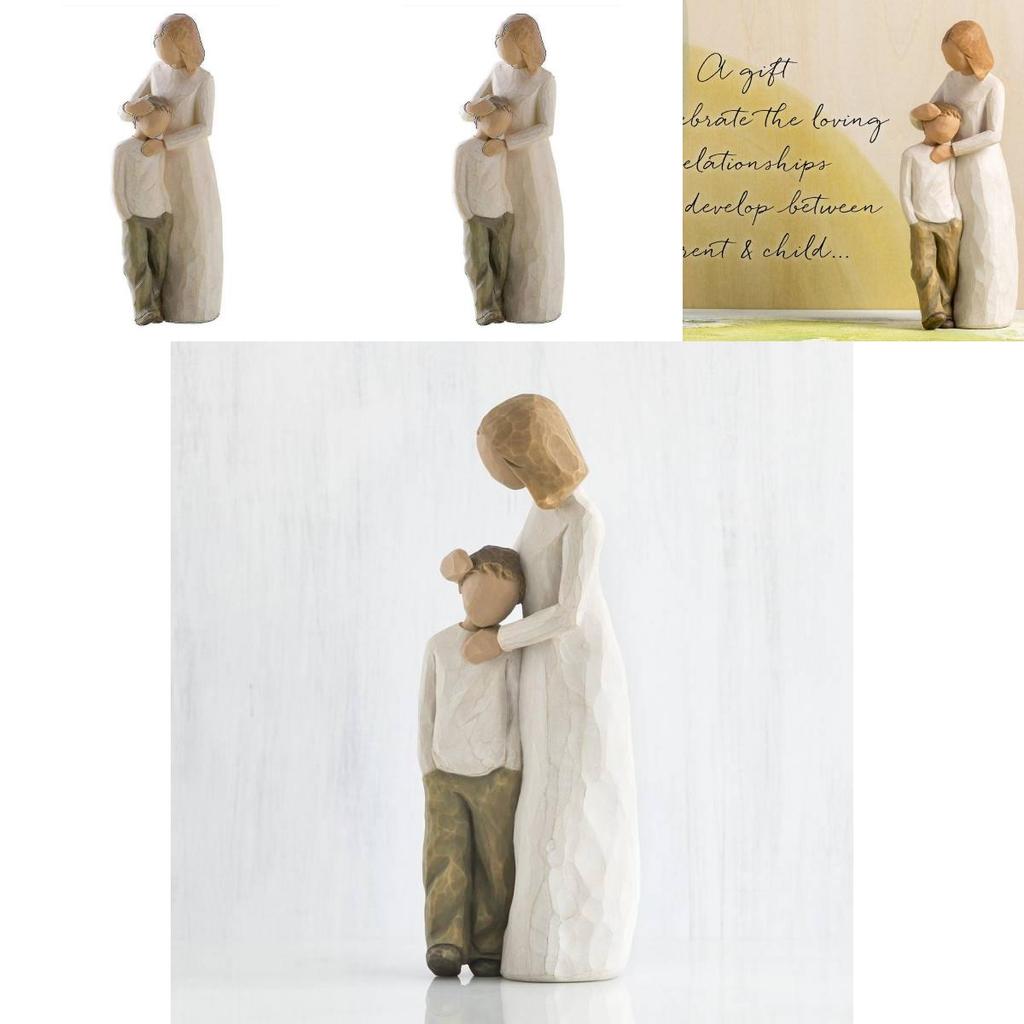 Resin Mother And Son Figurine Gift For Mothers Day And Family Celebration