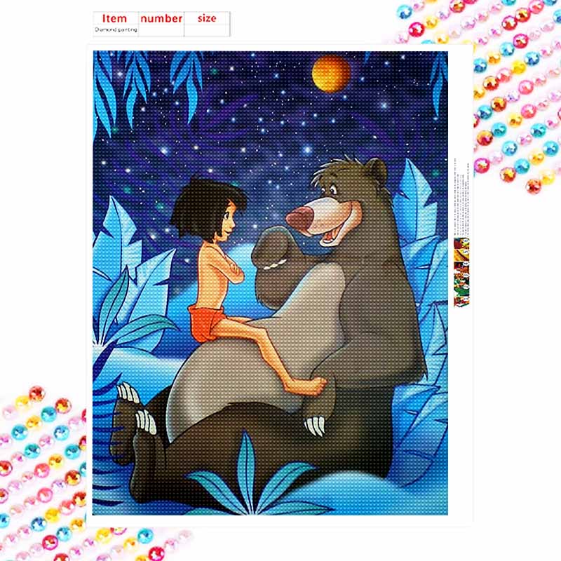 Disney Diamantmalerei Set Klassisches Dschungelbuch Heimdeko Basteln Perfekte Geschenkidee Diamant Kunst