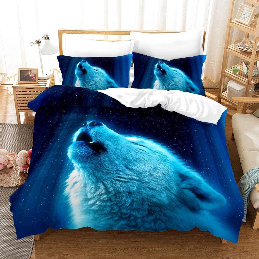 Animal Printing Kit 3D Digital Printing Quilt Cover, Bedding Three-Piece Set