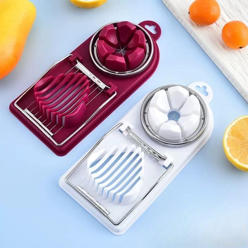 Egg Slicer - Home-use Stainless Steel Egg Cutter - for Removing The Skin of Preserved Eggs, Cutting Boiled Eggs, and Slicing Eggs - Dividing Device
