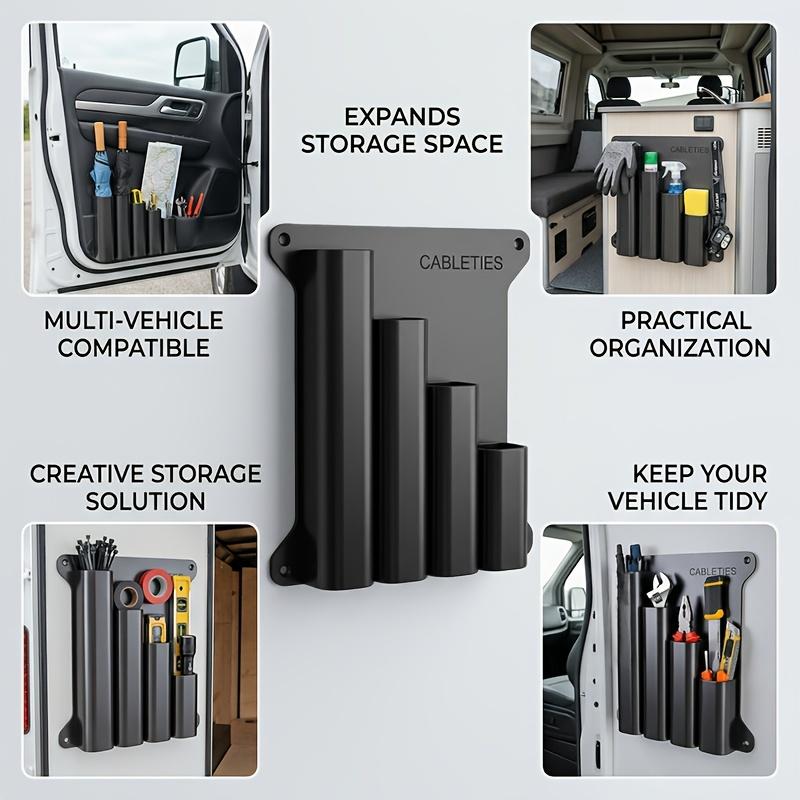 Wall Mounted Cable Ties Storage Rack Multi Slot Organizer Holder for Workshop Garage Organizer Management