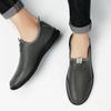 Fashion New Casual Men Shoes Adult Male Footwear Handmade Boat Shoes Leather Male Loafers Men Design Moccasin Fashion Slip on Soft Flat