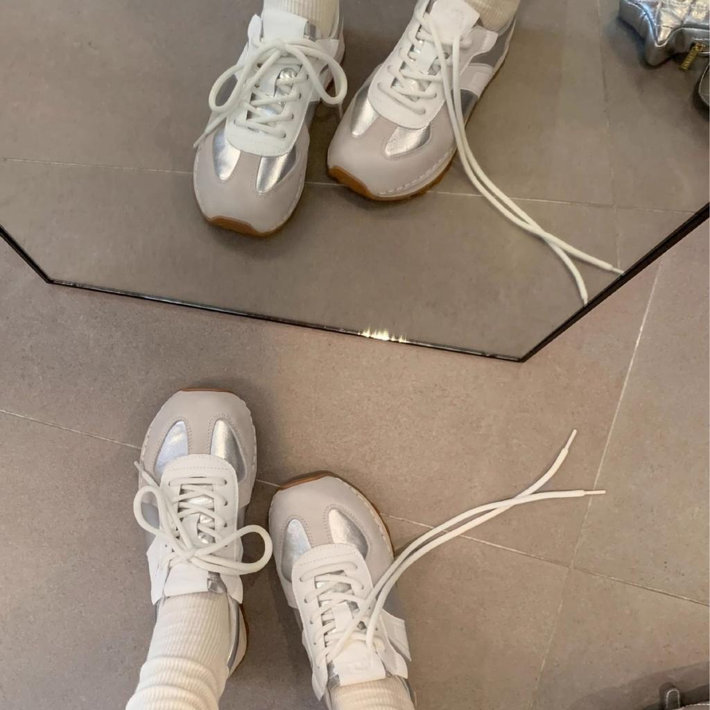 [sheii Su Yinyin] Spring style~ color matching platform casual jogging sneakers women's Forrest Gump shoes waffle shoes