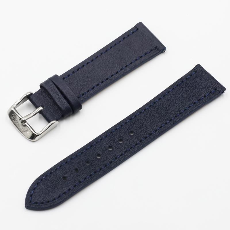 Onthelevel 18 19 20mm Leather Skin Watch Strap 22mm 24mm Soft Black Blue Brown Watchband With Quick Release Bar Wristband #E