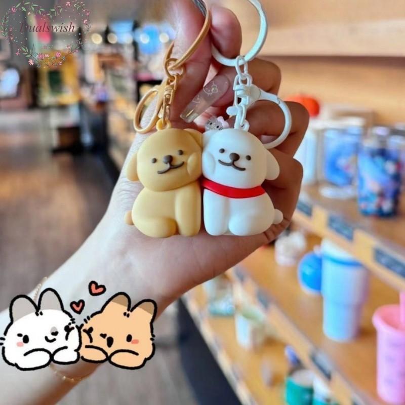 2 Stück/Set Niedlicher Welpe Magnetische Anziehungskraft Paar Rucksackanhänger Schlüsselanhänger Kreativer Romantischer Paar Umarmungsanhänger Niedliches Geschenk Paar Freund Geschenk