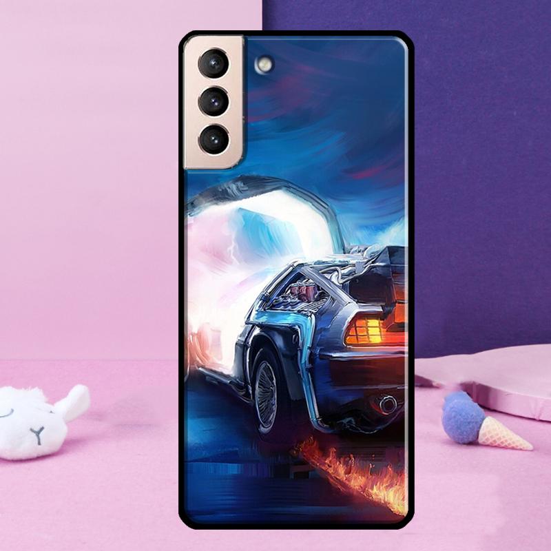 Back To The Future Time Machine Phone Case For Samsung Galaxy S24 Ultra S25 Ultra S9 S10 S20 S21 S22 Plus S23 S24 FE Cover