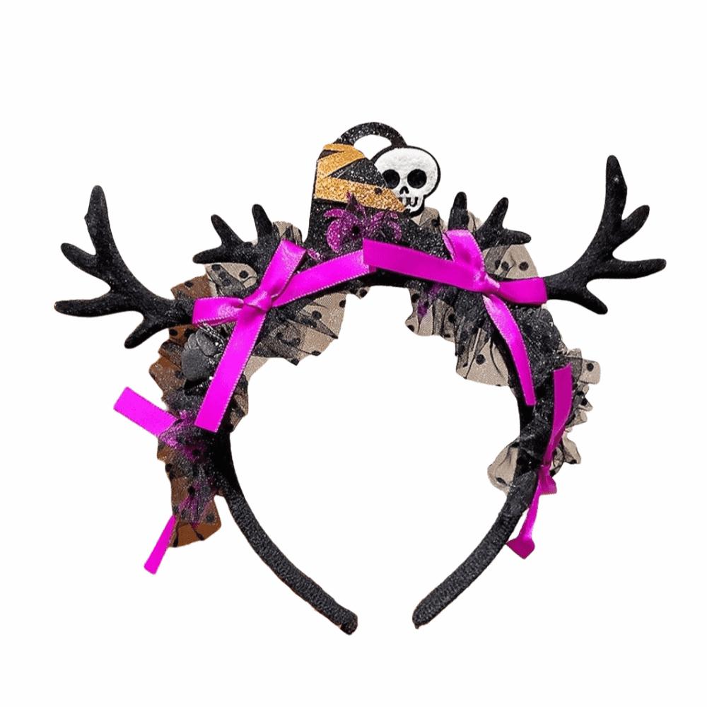 Cute Halloween Hairband Plush Spider Web Headband Fashion Party Hair Hoop Hair Accessories