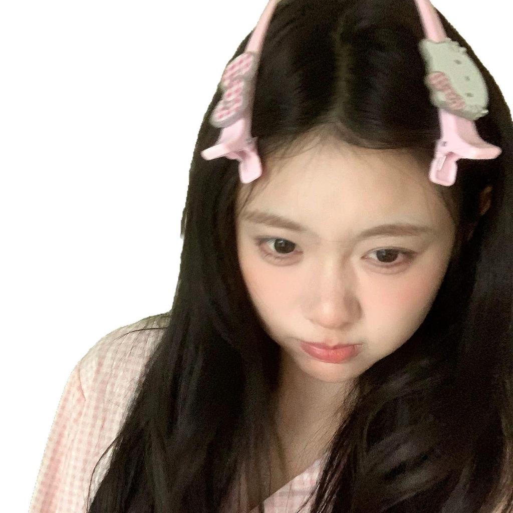 12cm Kitty Hair Clip - Ideal for Any Hair Volume, Seamless Cute One-Word Bangs Accessory