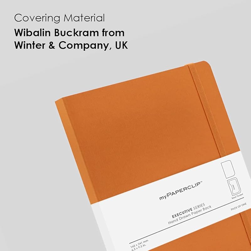 

myPAPERCLIP Executive Series Notebook, Large (165 x 241 mm, 6.5 x 9.5 in.) Plain, ESX192L-P Orange оранжевый