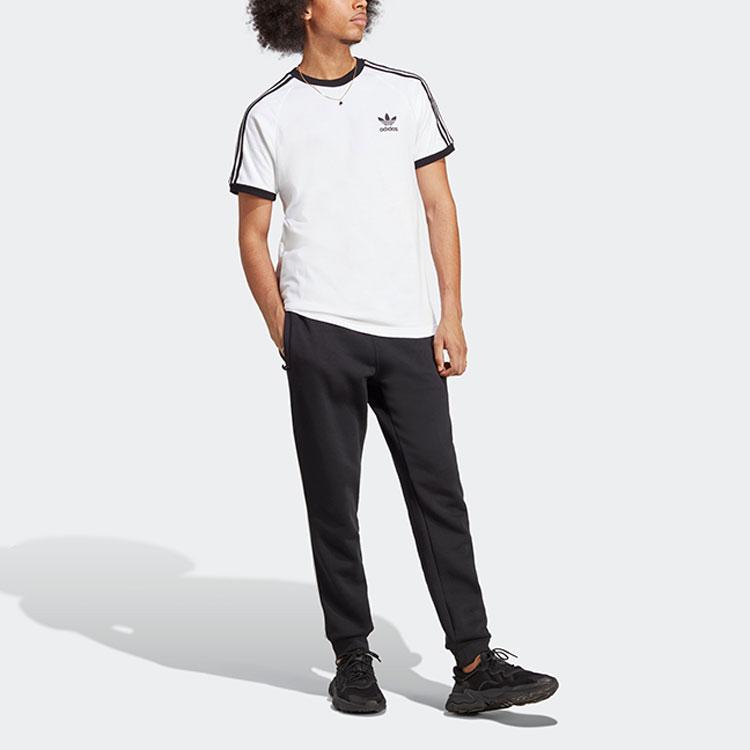 Adidas Originals Trefoil Letter Logo Print Crew Neck Short Sleeve T-Shirt Men Tops White IA4846