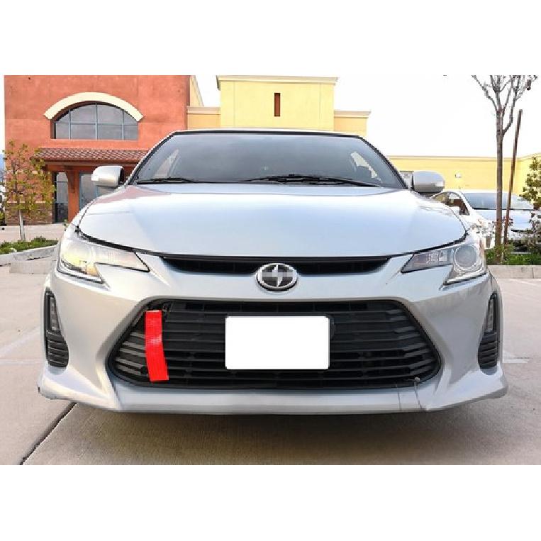 Racing Style Tow Hook Mount Sports Red Towing Strap For 2005-10, 14-16 Scion tC