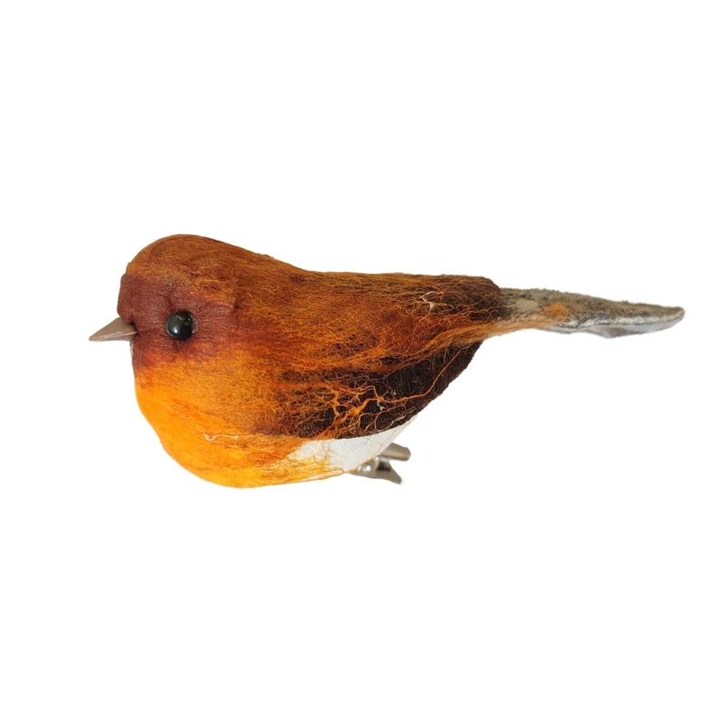 Clip-on Artificial Bird Ornaments for Crafts Christmas Tree and Seasonal Display X3UC