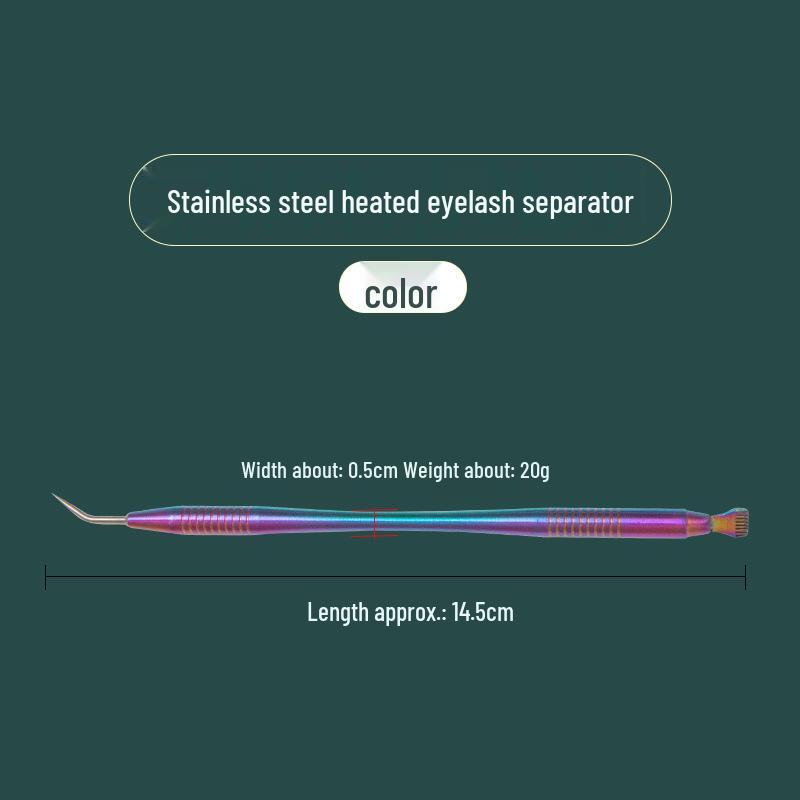 Dual-Headed Stainless Steel Eyelash & Eyebrow Tool: Comb, Curl, and Shape with Precision