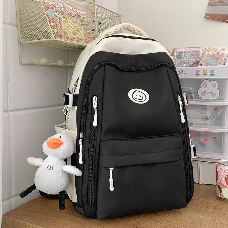 Girls College Students Contrasting Color Backpacks High School Students Junior High School Students Backpacks