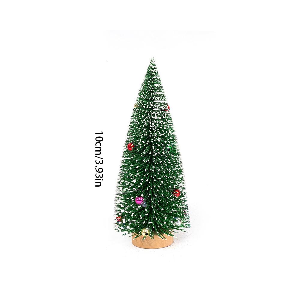 1pc 10cm/20cm Mini Christmas Tree Wooden Home Table Top Decor for Christmas Party New Year Home Supplies