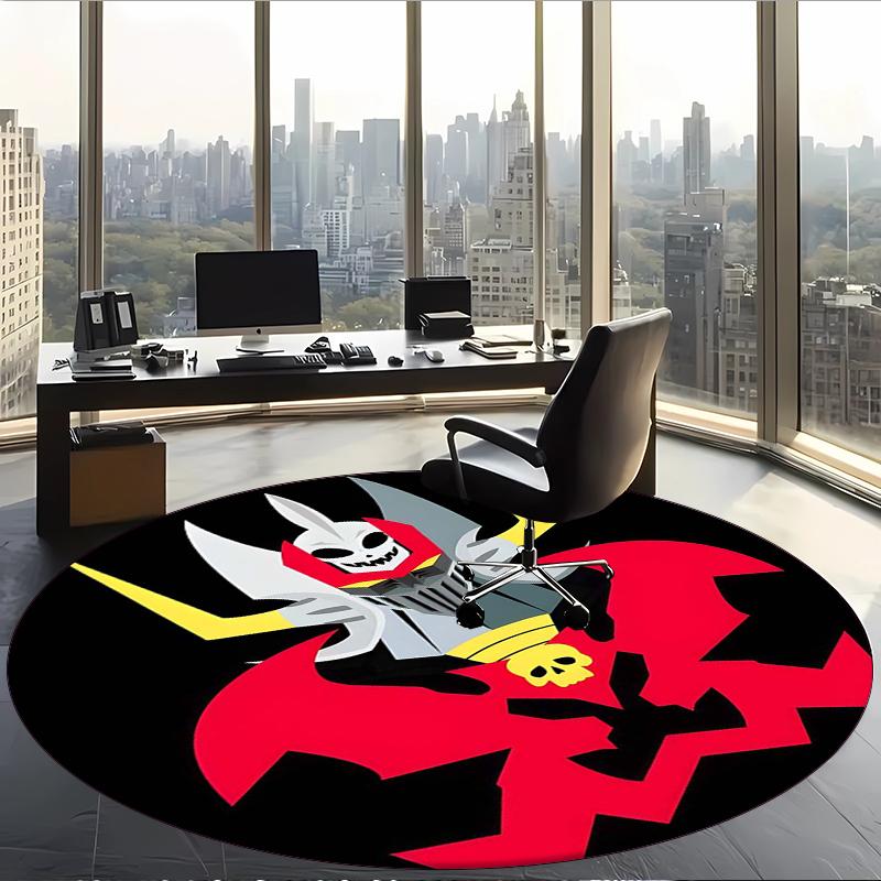 Mazinger (1) Runder Büroteppich Dekorativer Bodenteppich für Büro Schlafzimmer Wohnzimmer und Wohnbereich
