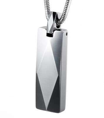 Necklace Pendant Tungsten Stainless Steel Chain Accessory Men's (Silver)