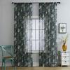 Pear Blossom Sheer Curtains Elegant Cotton Linen Curtain INS Floral Print Curtain Bedroom