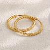 316L Stainless Steel Punk Exaggerated Hoop Earrings for Women Retro Golden Hypoallergenic Party Jewelry Gifts