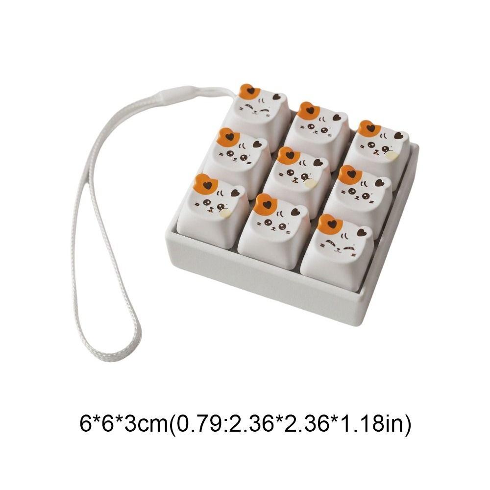 Cartoon Keycaps Keycap Keychain Cat Pattern Pinch Toy Creatve Decompression Toy Students
