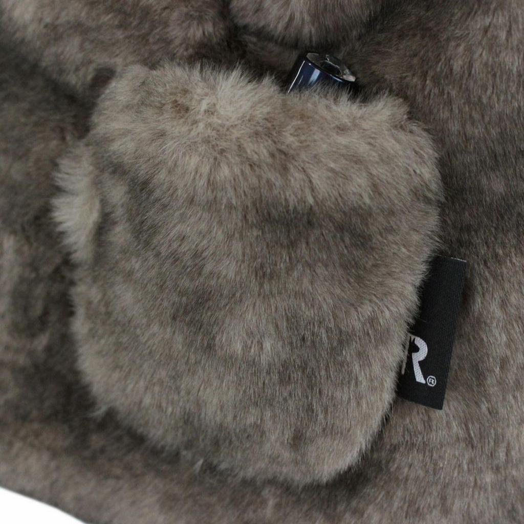 Rootote 1325 Fluffy Eco-Fur Faux Fur Small Horizontal Tote Bag SN DELI FUR-blanket-A (02 Gray)
