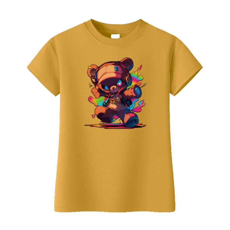 Teddy Bears Punk Patch Potisk dětských samolepek na trička Doplňky na oděvy Nové omyvatelné samolepky na oblečení pro vlastní potřebu