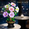 503Pcs Bonsai Hibiscus Tree Home Decor Creative Ornament Building Blocks Flower Set Educational Assembly Toy Birthday Gift