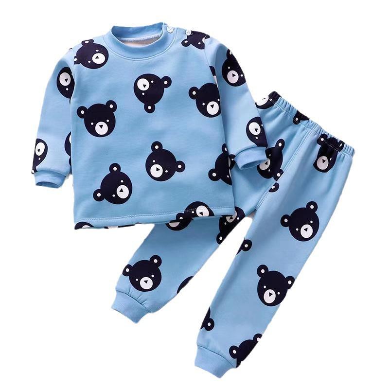Kinder Fleece-gefüttertes Thermo-Unterwäsche-Set für Jungen & Mädchen - Gemütliche Herbstkleidung