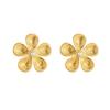 316L Stainless Steel Flower Ear Stud Piercing Earrings For Women Girl Summer Beach Fashion New Jewelry Gift Party