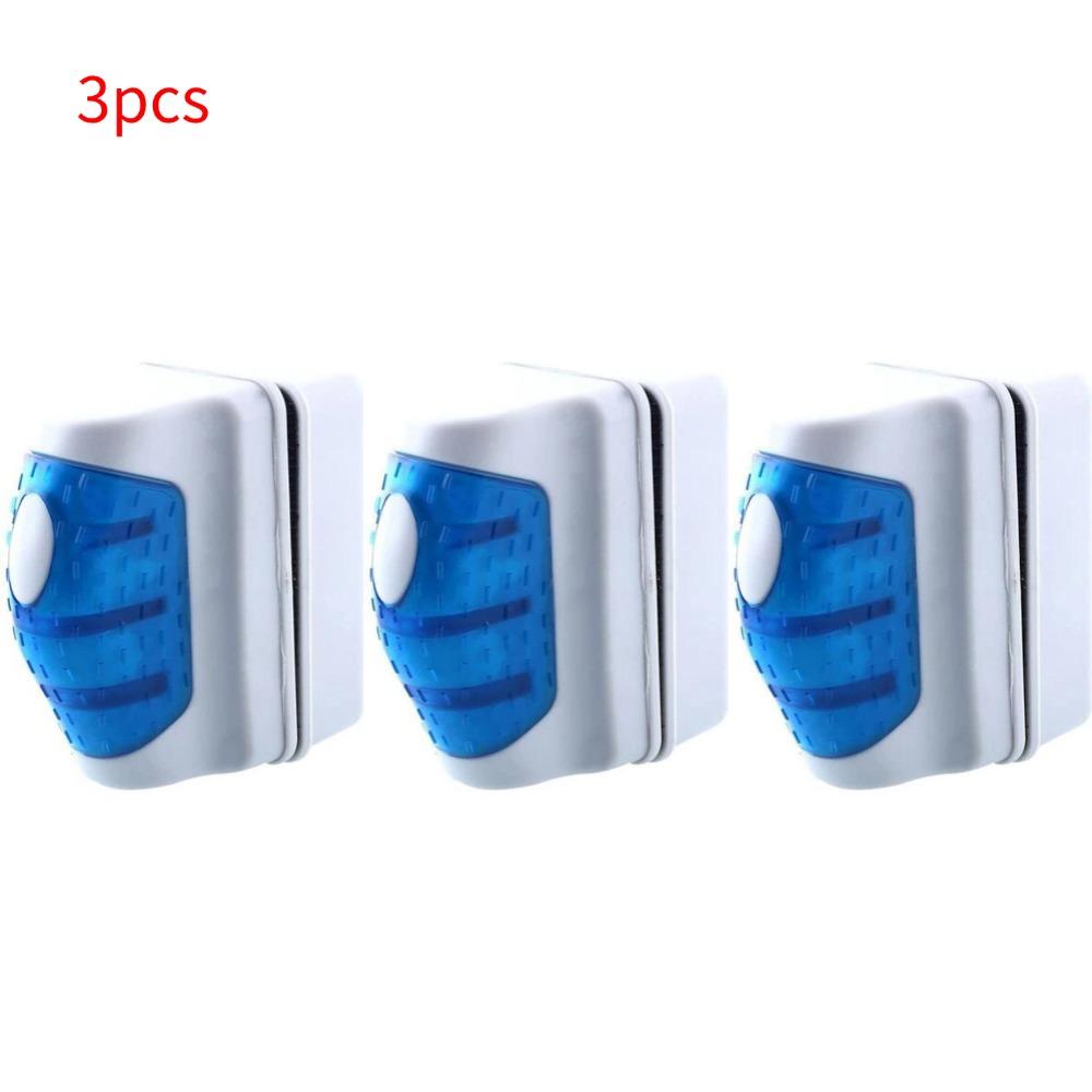 Magnetic Brush With Scraper Practical Floating Aquarium Fish Tank Ultra Glass Algae Curve Cleaner Window Algae Scraper Brush