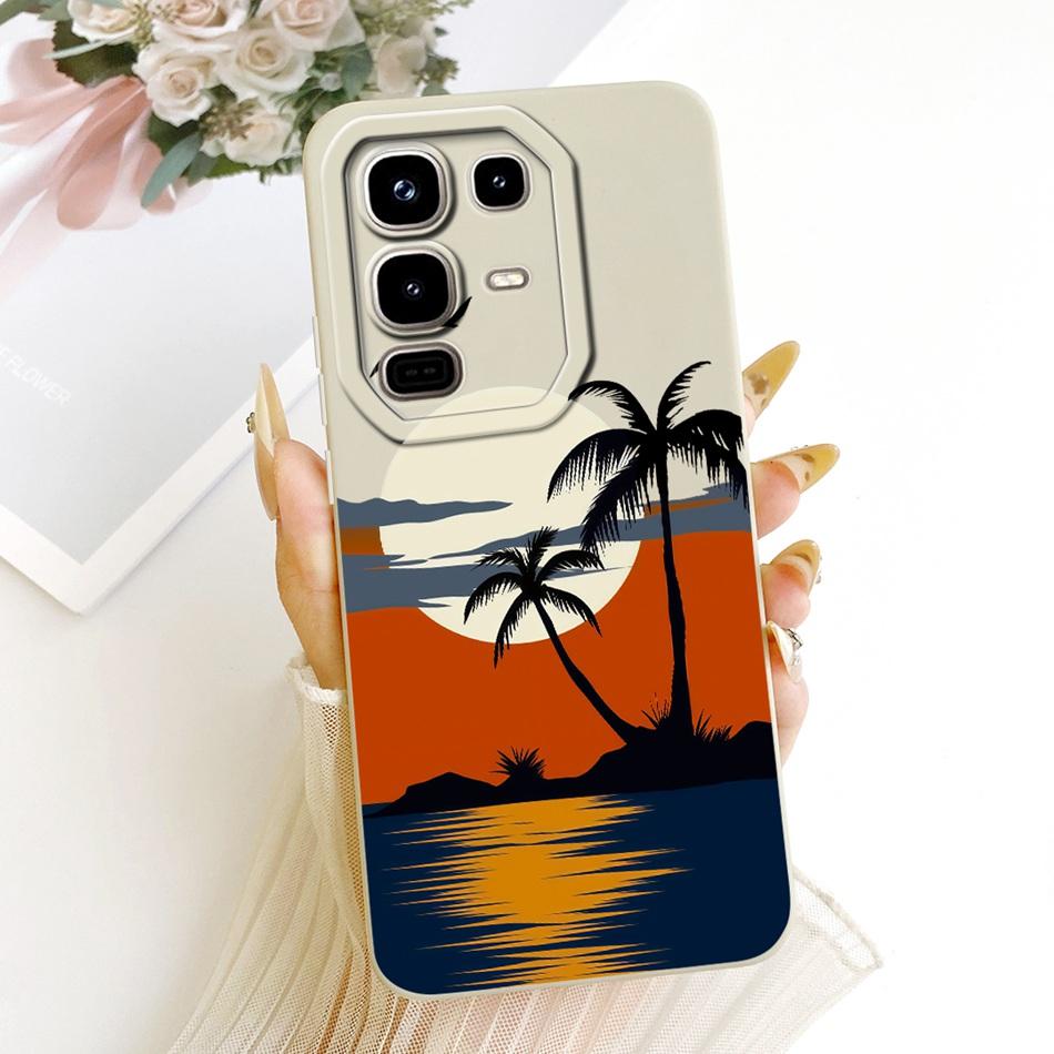 For Infinix Note 50 Pro 4G X6855 Fashion Dusk Beach Painting Phone Case For Infinix Note50 4G X6858 Soft Silicone Covers Bumpers