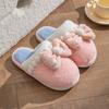 Fashion Casual Fluffy Slippers Women House Flats Fashion Winter Bowknot Designer Shoes Girls Home Plush Platform Elegant Footwear Warm