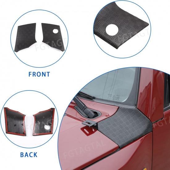 Body Armor Corner Guards Compatible with Toyota FJ Cruiser 2007-2021, ABS Car Hood Side Body Armor Outer Cowling Cover Trim Bezel, 2PCS (Hood Side