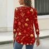 Women's T Shirt Christmas Print 3/4 Sleeve Daily Weekend Fashion Basic Round Neck Regular Top
