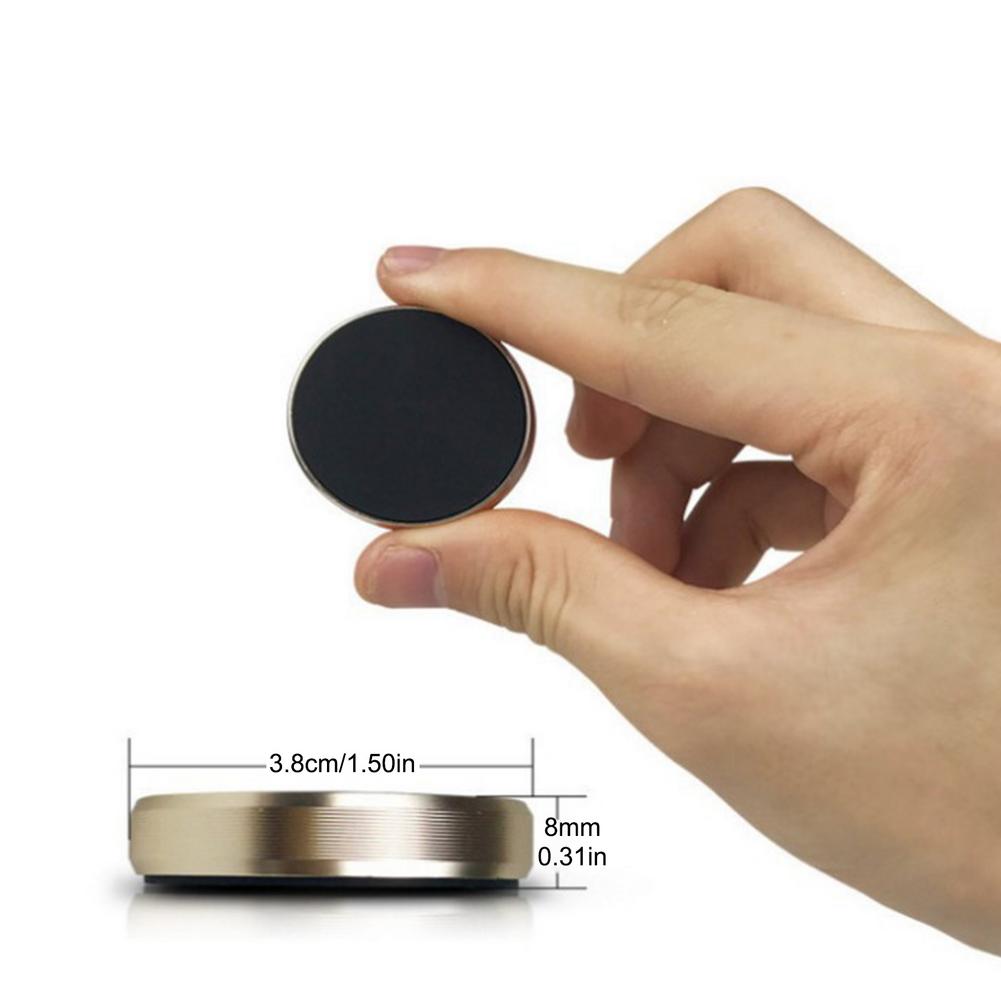Support magnétique de téléphone de voiture, mini support rond pour tableau de bord, pour iPhone, Redmi, Xiaomi, support GPS magnétique en métal