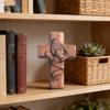 Croix de poche plate en bois 2D Ornement Cadeau