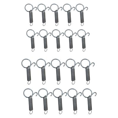 100x Cage Door Spring Hook Spring Cage Latch Locks Sturdy Metal Steel Rings for Squirrel Chinchilla Habitats Houses Enclosure