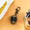 Skeleton Ghost Head Hanging Watch Keychain Watch Caribbean Pirate Skull Head Quartz Pocket Watch Trendy Flip Pocket Watch