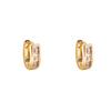 European Classic Women's Large Gold-Plated Hoop Earrings with Rhinestones - Lightweight, Fashionable, Luxurious Studs
