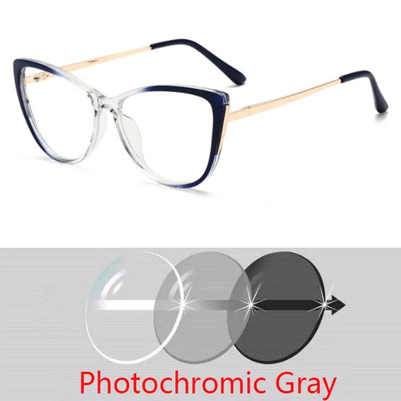 Cat Eyes Finished Myopia Eyeglasses Women Men Cat Eye Nearsighted Eyewear Student Glasses with Diopters Minus -1.0 -1.5 -2.5