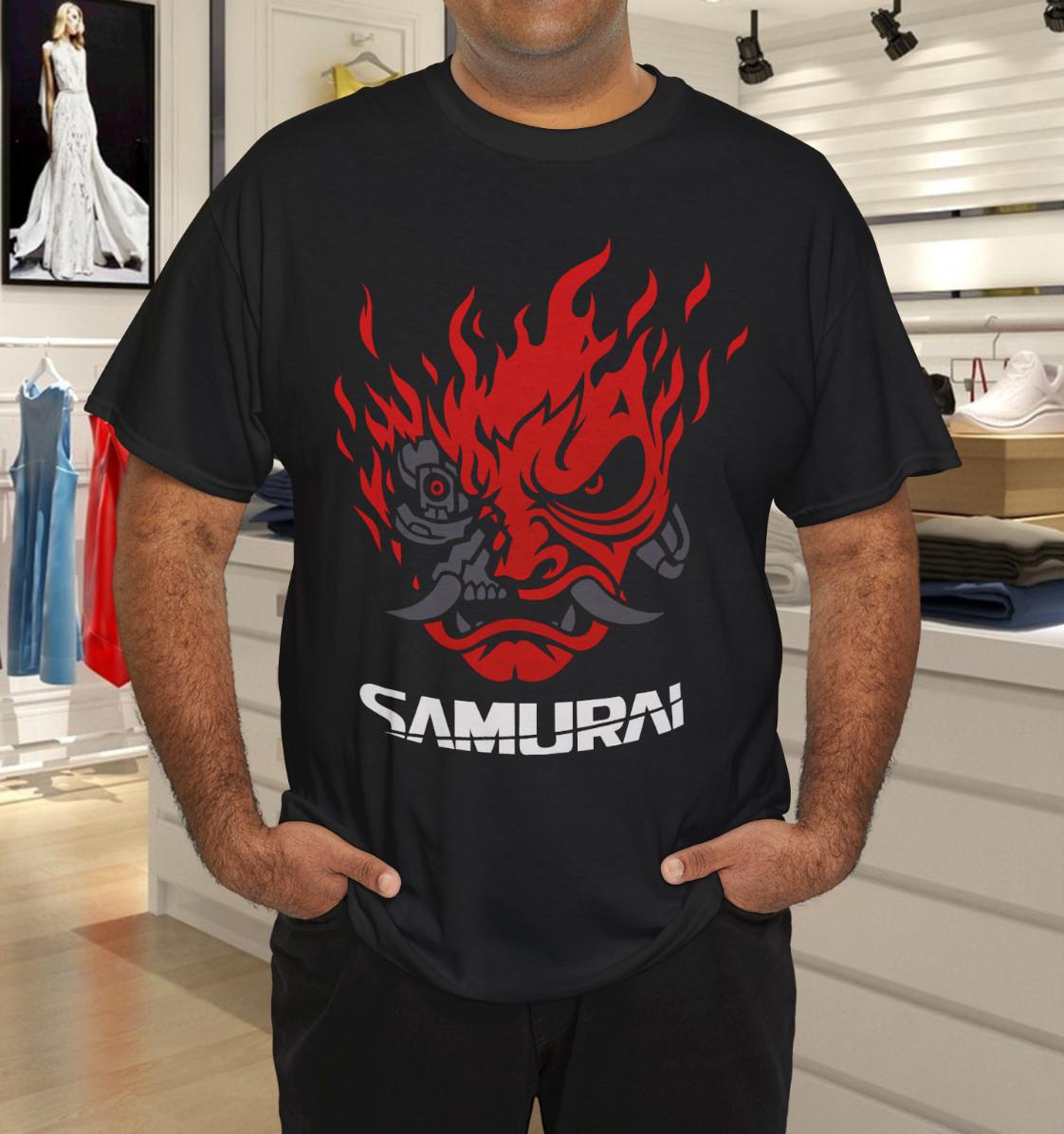 Cyberpunk 2077 Samurai Keanu Reeves T-Shirt Mens Womens Tees Top 3XL