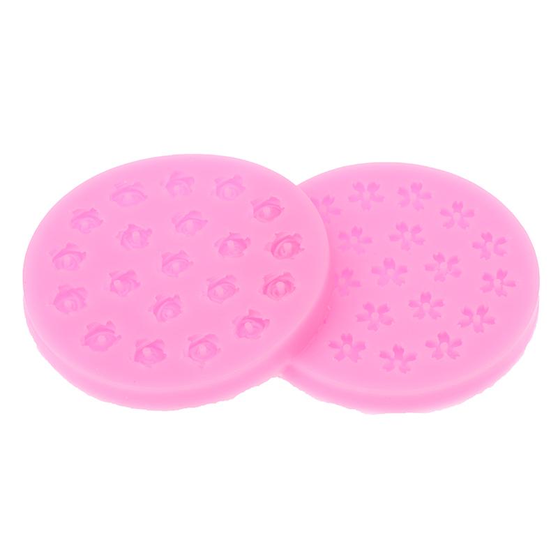 Mini 20 de găuri cu flori de cireș, trandafiri, matriță din silicon, în formă de floare, ciocolată, fondant, desert, prăjitură cu flori, instrument decorativ de copt
