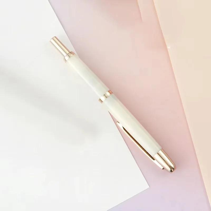 JINHAO 20 Retractable Press Fountain Pen EF F Nib Limited Green Red Gold Color Clip Design Ink Pen for Writing School Office
