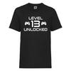 Level 13 Unlocked T-Shirt - Gift for 13 Year Old Birthday, 13th Birthday T Shirt