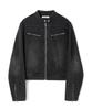 Veste de course en jean délavé Millo pour femme [Noir Pierre]