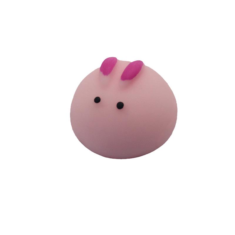 Japan Moe Small Animal Squeeze Toy: Soft Rubber Dumpling Peach